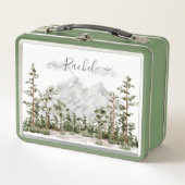 Waterverf berg en bos met monogram (Voorkant)