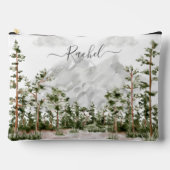 Waterverf berg en bos met monogram etui (Voorkant)