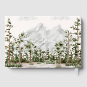 Waterverf Berg en Boshut Lake House Gastenboek (Achterkant)