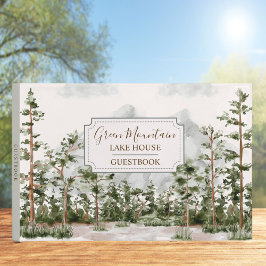 Waterverf Berg en Boshut Lake House Gastenboek