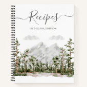 Waterverf Berg- en Boskookboek Recept Notitieboek (Voorkant)