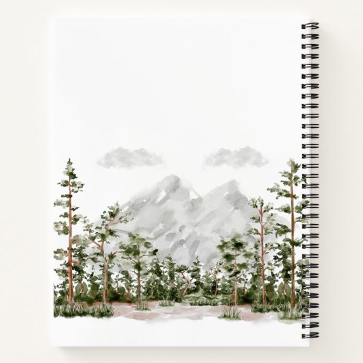 Waterverf Berg- en Boskookboek Recept Notitieboek (Achterkant)