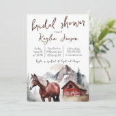 Waterverf Berg met Paard Vrijgezellenfeest Kaart (Staand voorkant)