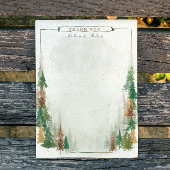 Waterverf Berg Rustieke Bruiloft Dank u kaart