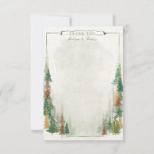 Waterverf Berg Rustieke Bruiloft Dank u kaart (Voorkant)