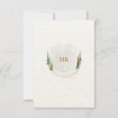 Waterverf Berg Rustieke Bruiloft Dank u kaart (Achterkant)