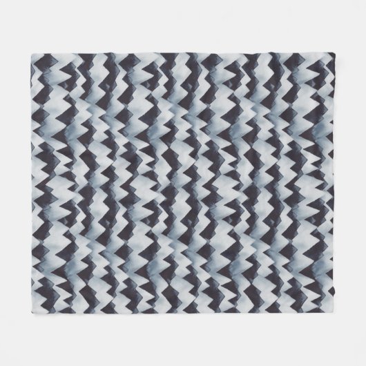 Waterverf bergband patroonventilator fleece deken (Voorkant (Horizontaal))