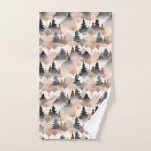 Waterverf bergboom Boho Monogram Bad Handdoek (Handdoek)