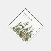 Waterverf Bergbos Rustieke Bruiloft Servet (Hoek)