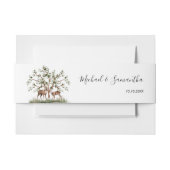 Waterverf Bergbos Rustieke Bruiloft Uitnodigingen Wikkel (Voorkant Voorbeeld)