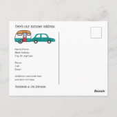 Waterverf Bergen Auto en Camper Adreswijziging Briefkaart (Achterkant)