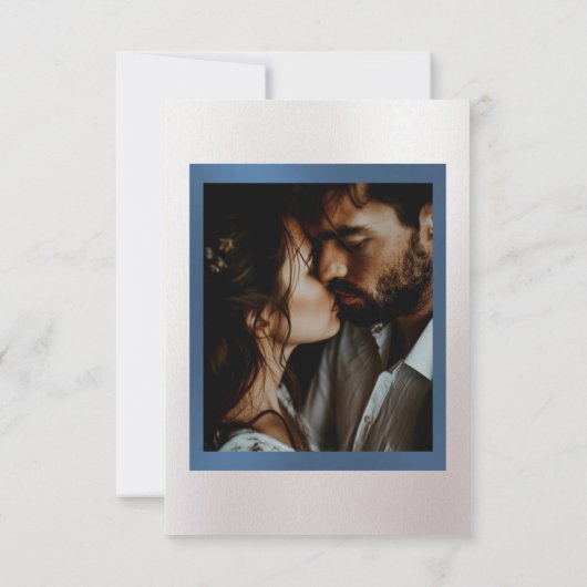 Waterverf Bergen Blauw 2 Save The Date (Achterkant)