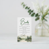 Waterverf Bergen Boeken voor Baby Baby shower Informatiekaartje (Staand voorkant)