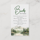 Waterverf Bergen Boeken voor Baby Baby shower Informatiekaartje (Voorkant)