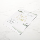 Waterverf bergen buitenweg bestemming bruiloft folie uitnodiging (Gedraaid)