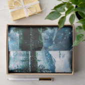 Waterverf bergen, debetpapier tissuepapier (Geschenk)