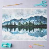 Waterverf bergen, debetpapier tissuepapier (Craft)