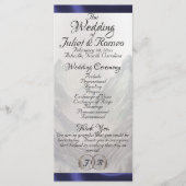 Waterverf Bergen en lint bruiloft Programmakaart (Voorkant)