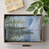 Waterverf Bergen en Pine Trees Decoupage Tissuepapier (Geschenk)