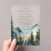 Waterverf bergen en ringzegens acryl uitnodigingen (Insitu (Draagbaar))