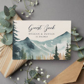 Waterverf bergen en ringzegens gastenboek