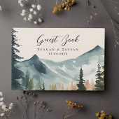 Waterverf bergen en ringzegens gastenboek