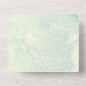 Waterverf bergen en Trees Wedding All In One Uitnodiging (Achterkant)