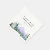 Waterverf bergen Forest Rustic Wedding Servet (Hoek)