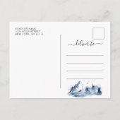 Waterverf bergen Forest Wedding Save the Date Aankondigingskaart (Achterkant)