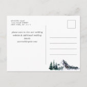 Waterverf bergen Forest Wedding Save the Date Briefkaart (Achterkant)