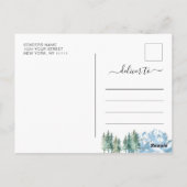 Waterverf bergen Forest Wedding Save the Date Briefkaart (Achterkant)