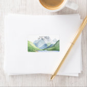 Waterverf bergen - Laat het avontuur beginnen Etiket (Insitu)