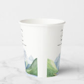 Waterverf bergen - Laat het avontuur beginnen Papieren Bekers (Rechts)