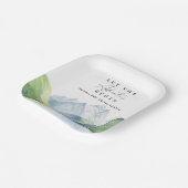 Waterverf bergen - Laat het avontuur beginnen Papieren Bordje (Gebogen)