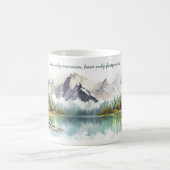 Waterverf Bergen & Lake Landscape met offertes Koffiemok (Center)