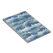 Waterverf bergen Monogram spiraal Notitieboek (Rechterzijde)