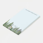 Waterverf bergen Natuur Fir Trees Forest Cabin Post-it® Notes (Schuin)
