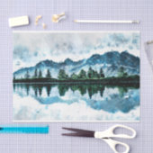 Waterverf bergen ontleend aan 10x15 tissuepapier (Craft)