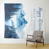 Waterverf Bergen Retirement Party Achtergrond Wandkleed (In Situ (horizontaal))