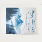 Waterverf Bergen Retirement Party Achtergrond Wandkleed (Voorkant (horizontaal))