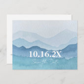 Waterverf bergen sparen het Briefkaart van de Datu (Voorkant / Achterkant)