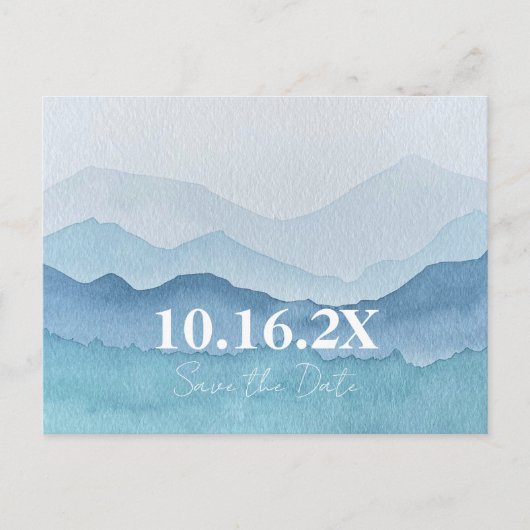 Waterverf bergen sparen het Briefkaart van de Datu (Voorkant)