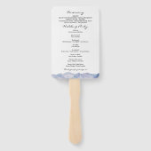 Waterverf Bergen Trouwprogramma Fan Handwaaier (Achterkant)