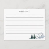 Waterverf bergen Vrijgezellenfeest Recipe Kaart (Achterkant)