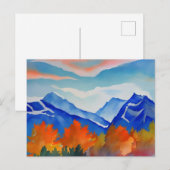 Waterverf berggebied briefkaart (Voorkant / Achterkant)