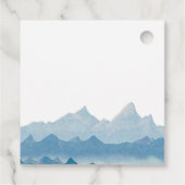 Waterverf bergketen bruiloft dank u bedankjes labels (Achterkant)