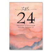 Waterverf bergkoraalzonsondergang kaart (Voorkant)