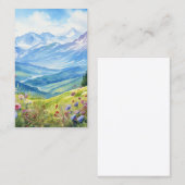 Waterverf berglandschap achtergrond visitekaartje (Voorkant / Achterkant)