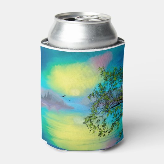 Waterverf berglandschap blikjeskoeler (Blikje Voorkant)