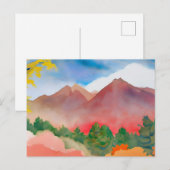 Waterverf berglandschap briefkaart (Voorkant / Achterkant)